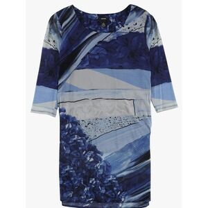 ALFANI BEACH COVER-UP Sheer Tunic Top Swimwear Blouse Size Large